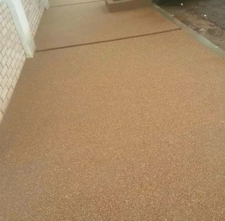 Calçada com piso Fulget